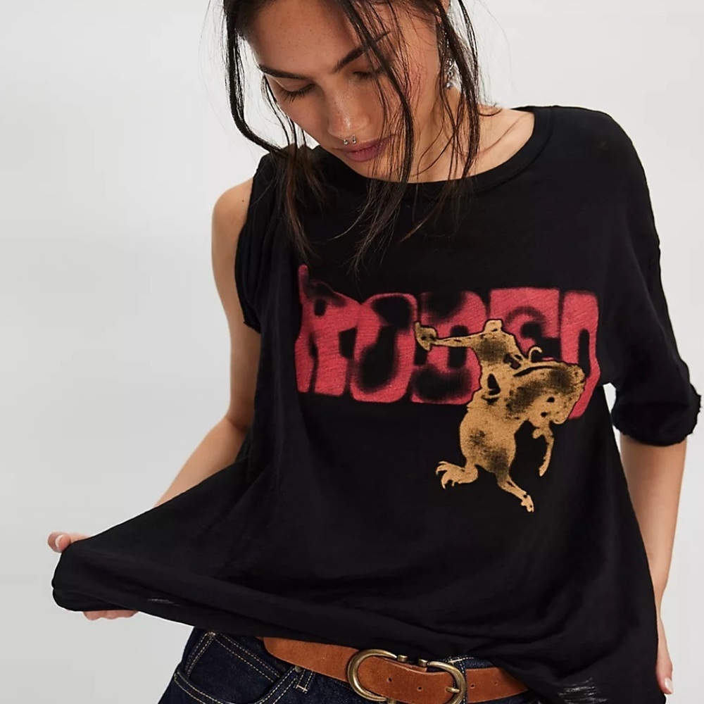 NWT Free People x Ragabond Western Rodeo T-shirt Size XL